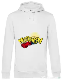 Hoodie barbat cu gluga Mooonday Alb