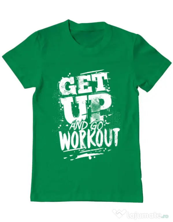 Tricou ADLER barbat Get up and go workout Verde mediu
