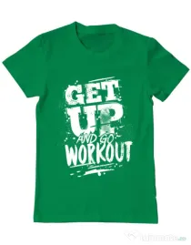 Tricou ADLER barbat Get up and go workout Verde mediu