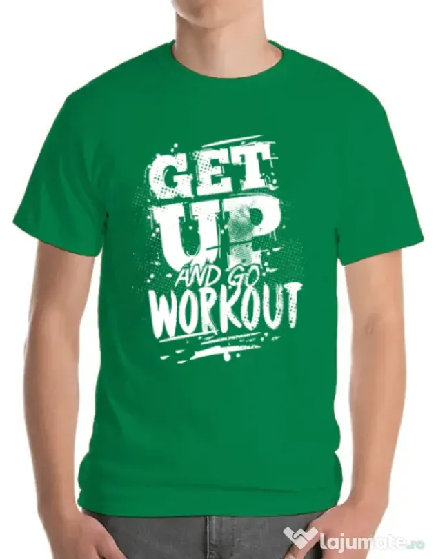 Tricou ADLER barbat Get up and go workout Verde mediu