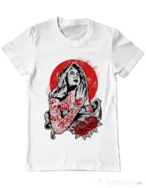 Tricou ADLER barbat Virgin Mary Alb