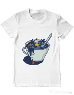 Tricou ADLER barbat Galaxy mug Alb