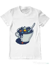 Tricou ADLER barbat Galaxy mug Alb
