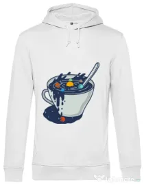 Hoodie barbat cu gluga Galaxy mug Alb