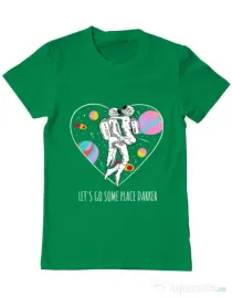 Tricou ADLER barbat Space love Verde mediu