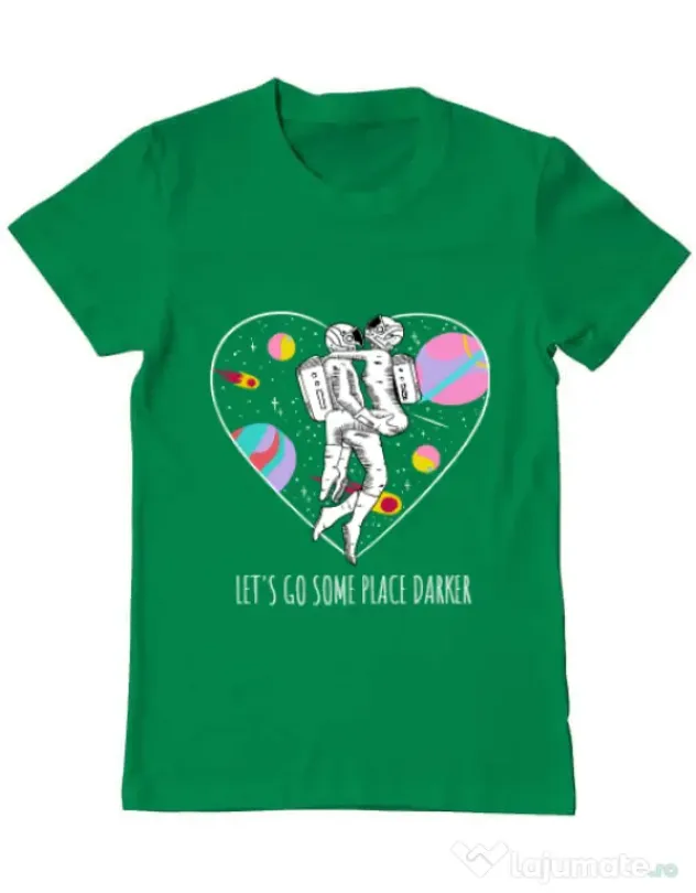 Tricou ADLER barbat Space love Verde mediu