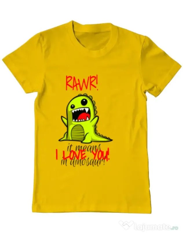 Tricou ADLER barbat Rawr Galben