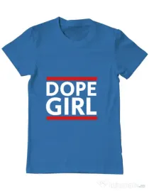 Tricou ADLER barbat Dope girl Albastru azuriu
