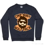 Bluza ADLER barbat One man wolf pack Denim inchis