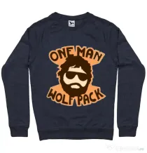 Bluza ADLER barbat One man wolf pack Denim inchis