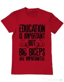 Tricou ADLER barbat Big biceps Rosu