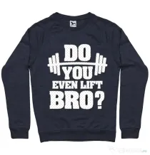Bluza ADLER barbat Do you even lift Denim inchis