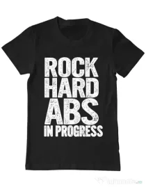 Tricou ADLER barbat Rock hard abs Negru