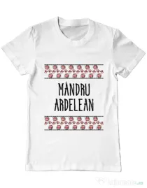 Tricou ADLER barbat Mandru ardelean Alb
