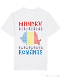 Tricou STANLEY STELLA barbat Mandru romanas Alb