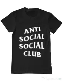 Tricou ADLER barbat Anti social Negru