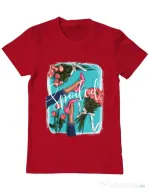 Tricou ADLER barbat High Heels and roses Rosu