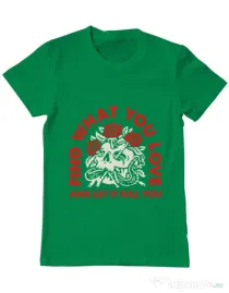Tricou ADLER barbat Find what you love Verde mediu