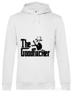 Hoodie barbat cu gluga The goodfucker Alb