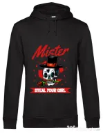Hoodie barbat cu gluga Mr. steal your girl Negru