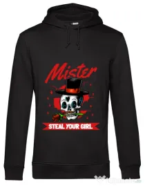 Hoodie barbat cu gluga Mr. steal your girl Negru