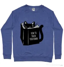 Bluza ADLER barbat How to train your human Albastru melanj