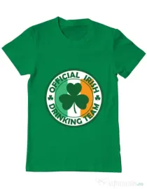 Tricou ADLER barbat Irish Drinking Team Verde mediu