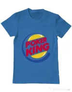 Tricou ADLER barbat Poker King Albastru azuriu