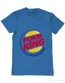 Tricou ADLER barbat Poker King Albastru azuriu