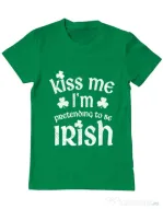 Tricou ADLER barbat Pretending to be irish Verde mediu