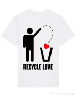 Tricou STANLEY STELLA barbat Recycle love Alb