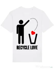 Tricou STANLEY STELLA barbat Recycle love Alb