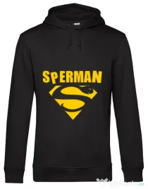 Hoodie barbat cu gluga Sperman Negru