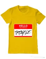 Tricou ADLER barbat Trouble Galben