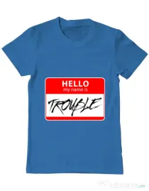 Tricou ADLER barbat Trouble Albastru azuriu