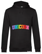 Hoodie barbat cu gluga Unicorn Negru