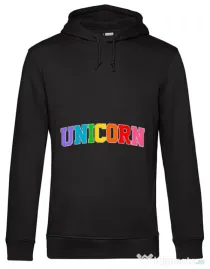Hoodie barbat cu gluga Unicorn Negru