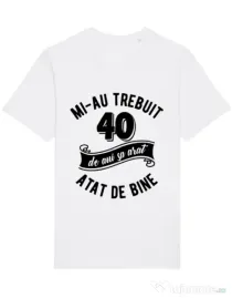 Tricou STANLEY STELLA barbat 40 de ani Alb