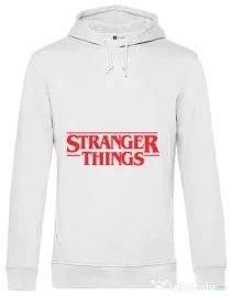 Hoodie barbat cu gluga Stranger things Alb