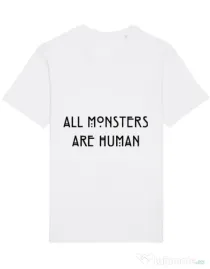 Tricou STANLEY STELLA barbat All monsters are human Alb
