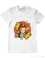 Tricou ADLER barbat Stranger Waffles Alb