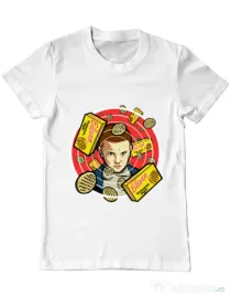 Tricou ADLER barbat Stranger Waffles Alb
