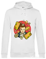 Hoodie barbat cu gluga Stranger Waffles Alb