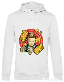 Hoodie barbat cu gluga Stranger Waffles Alb