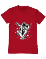 Tricou ADLER barbat Skate Space Rosu