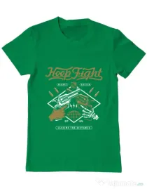 Tricou ADLER barbat Keep Fight Verde mediu