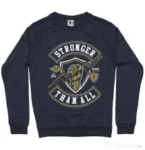 Bluza ADLER barbat Stronger Than All Denim inchis