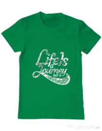 Tricou ADLER barbat Life Is A Journey Verde mediu