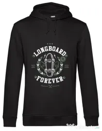 Hoodie barbat cu gluga Long Board Forever Negru