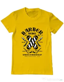 Tricou ADLER barbat Barber Rebel II Galben